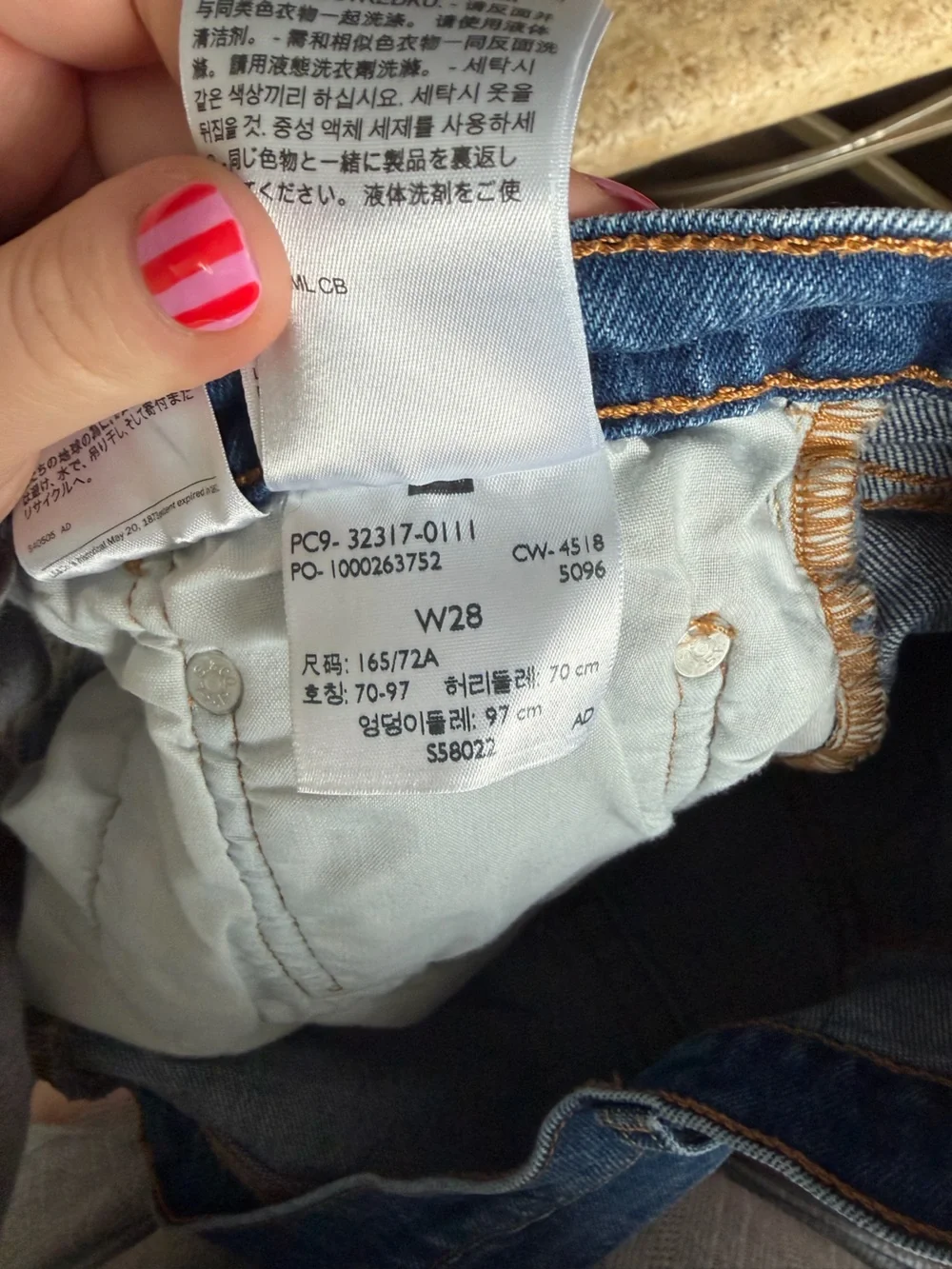 Levi's Blue High-Rise Distressed Denim Cutoff Shorts